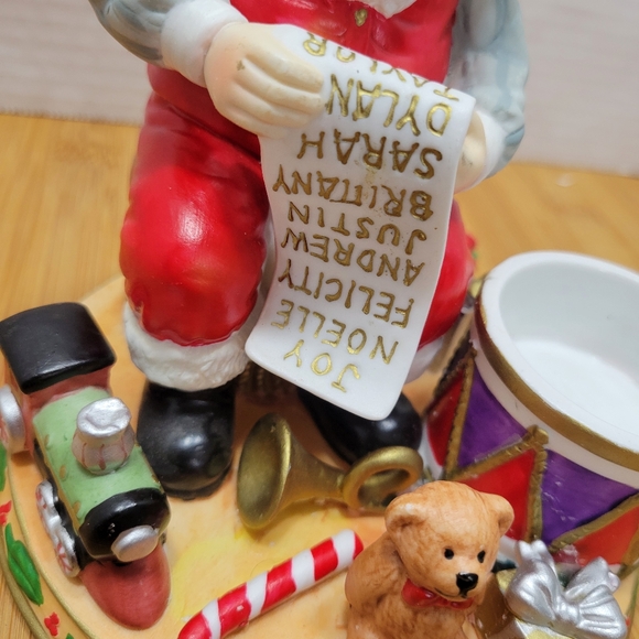 PartyLite Santa Checking His List candle holder Party Lite Santa's List votive - Picture 8 of 13